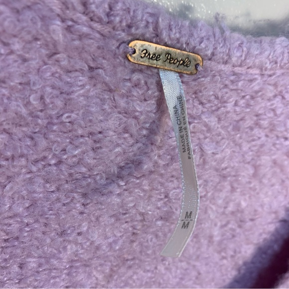 Free People Lofty Oversized Slouchy Alpaca Blend Boucle Pullover Sweater - Picture 5 of 15